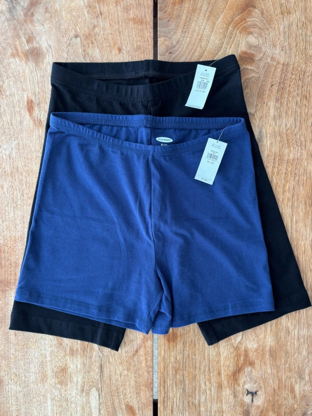 Old Navy Girlโs XL Bike Shorts Set of 2 Cotton Stretch